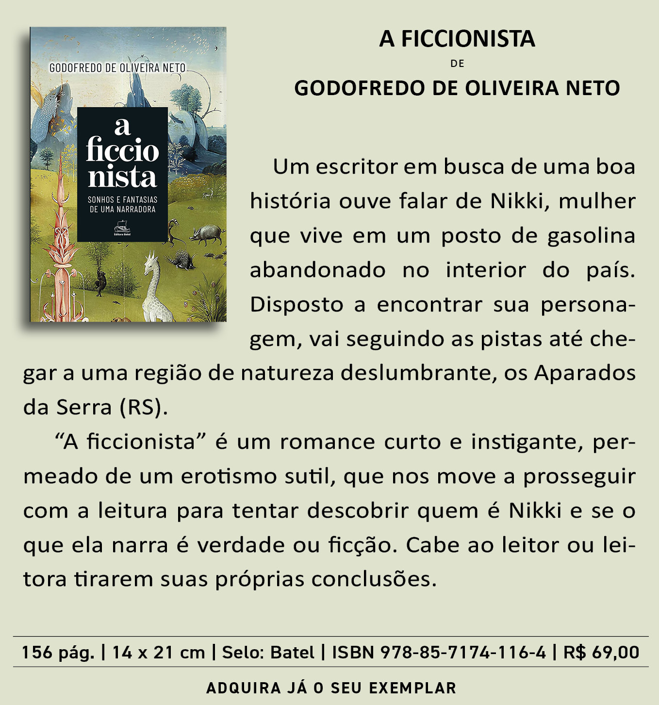 A FICCIONISTA de  Godofredo de Oliveira Neto